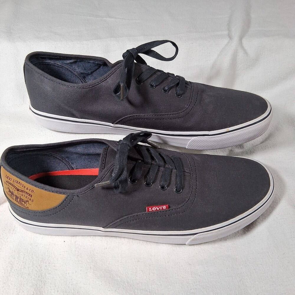 Levis 90s Canvas Sneakers Denim Blue Low Top Skate Shoes Men 12 Gorpcore Casual